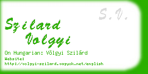 szilard volgyi business card