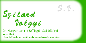 szilard volgyi business card